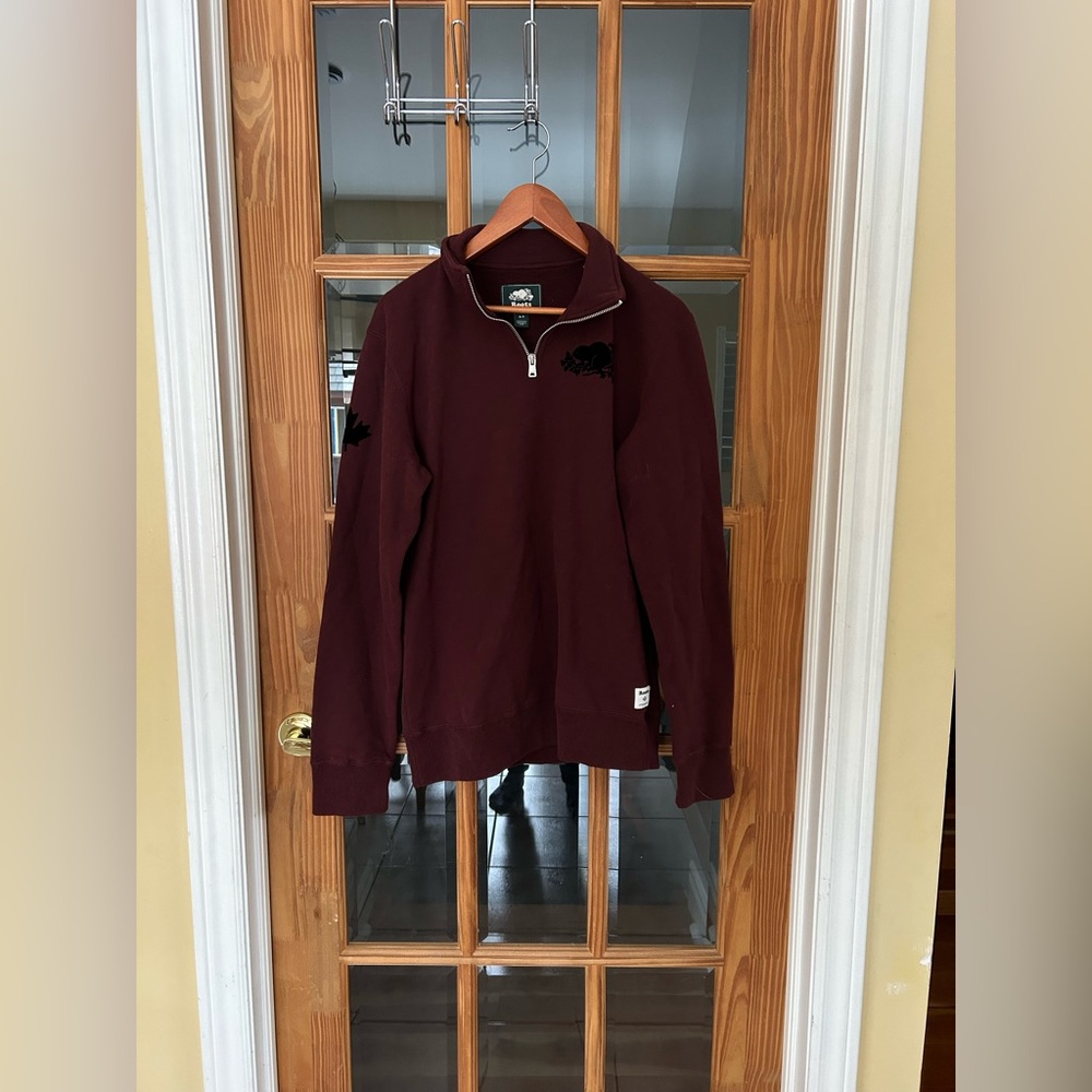 Roots Original Zip Stein Sweater, Size Small